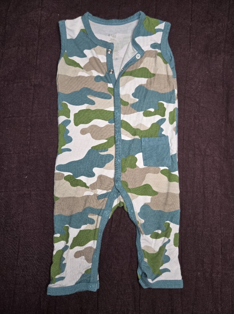 Kyte Baby Camouflage Snap-Front Bottoms - Bamboo